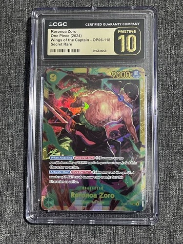 One Piece Wings of the Captain OP06-118 Roronoa Zoro Secret Rare CGC 10 PRISTINE