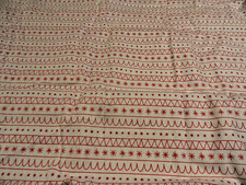 2 Flannel Pillow Cases 100 cotton STANDARD SIZE red white loops zig zag stars
