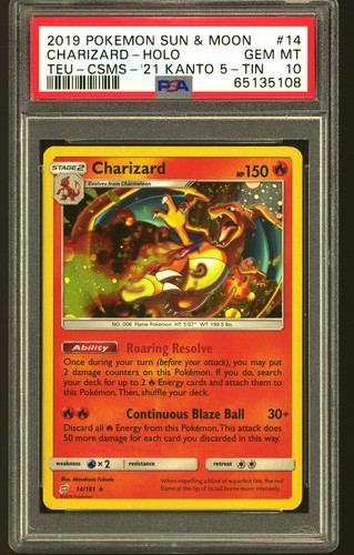 Pokemon Kanto Tins Promo Cosmos Charizard 14/181 PSA 10 GEM MINT POP 165