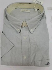 New GANT Classic Oxford Short Sleeve Button Up Shirt Grey Size XXL
