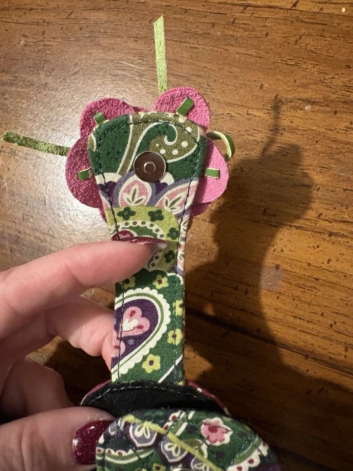 Vintage Vera Bradley Cell Phone Case with Clip Green Paisley - Image 2 of 3