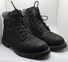 Timberland 12907 Junior 6" Premium Black NuBuck Boots Size 5