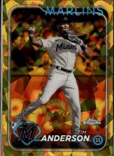 Tim Anderson 2024 Topps Chrome Sapphire GOLD Refractor 32/50 Miami Marlins