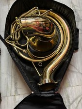 HAHAPA HANDMADE BRASS FINISH 25" SOUSAPHONE BRASS MADE TUBA FREE SHIPPING