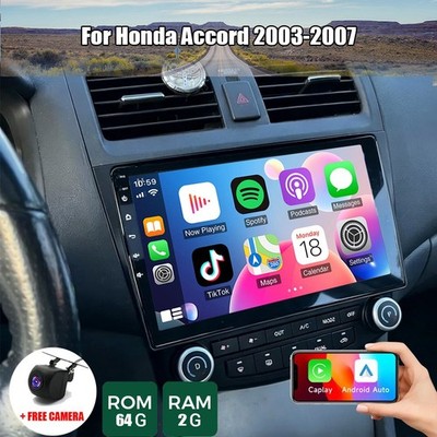 FOR HONDA ACCORD 2003-2007 64GB WIRELESS APPLE CARPLAY CAR GPS STEREO RADIO