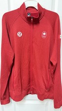 Lululemon Team Canada Olympic Jacket Red Full Zip Womens XL Wool Blend