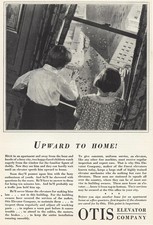 1932 Otis Elevator: Upward to Home Vintage Print Ad