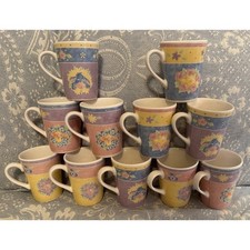 Set Of 11 4.5  Disney Winnie The Pooh Bouquet Mugs Cups Dishes With Characters