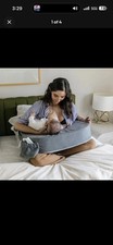 My Brest Friend Twin Nursing Pillow Plus Size Gray. Plush Baby Solf Fabric.