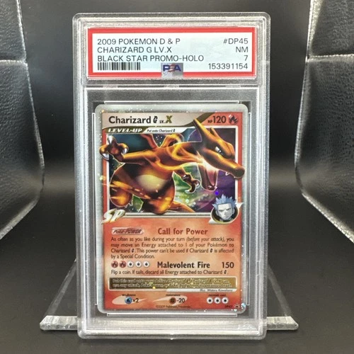 2009 Pokemon Diamond & Pearl Charizard G LV.X DP45 Black Star Promo Holo PSA 7