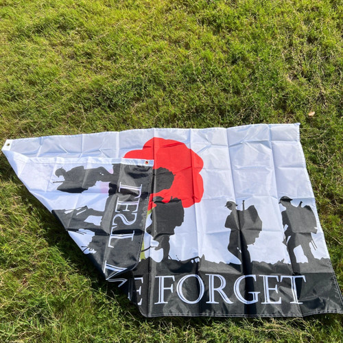 90X150 Cm Remembrance Day Flag Flower Military Army Armed Forces Lest We Forget - Picture 2 of 14