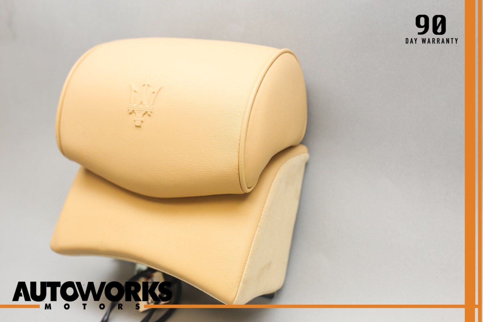 03-13 Maserati Quattroporte M139 Rear Center Seat Head Rest Headrest Cuoio OEM