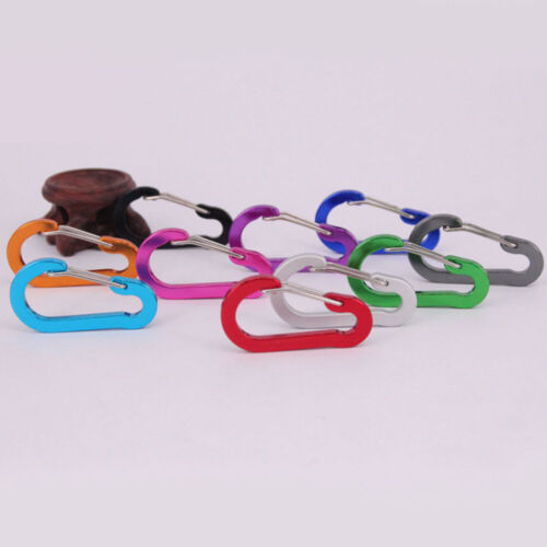 D Shape Aluminum Carabiner Spring Belt Clip Key Chain Hook Buckle^ - Picture 10 of 34