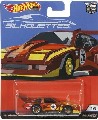 Hot Wheels Car Culture Cars Silhouettes #1/5 '76 CHEVY MONZA,Metal,Real Riders