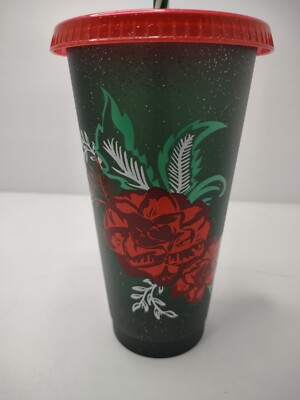 2022 Starbucks Holiday Green Floral 24 Oz Cup | eBay