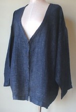 FLAX Designs Mikey's Cardigan  1G NWT Oversized Cardi NAVY LAVA