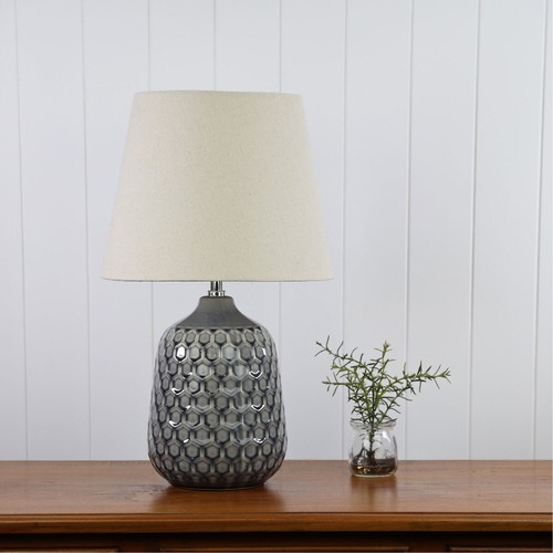 Oriel Lighting DARIA Ceramic Table Lamp with Shade - Picture 2 of 3