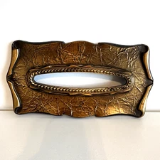 MCM Amerock Carriage House Antique Brass Facial Tissue Holder Cover Lid Only