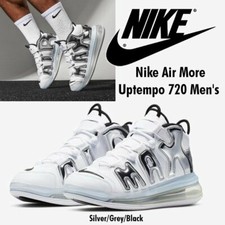 Nike Air More Uptempo 720 QS 1 White Chrome Black BQ7668-100 Men’s US 12 Shoes