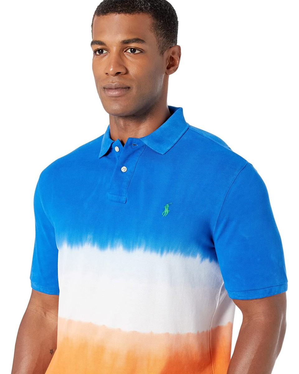 Ralph Lauren Men Classic Fit Short Sleeve Cotton Mesh Polo Blue