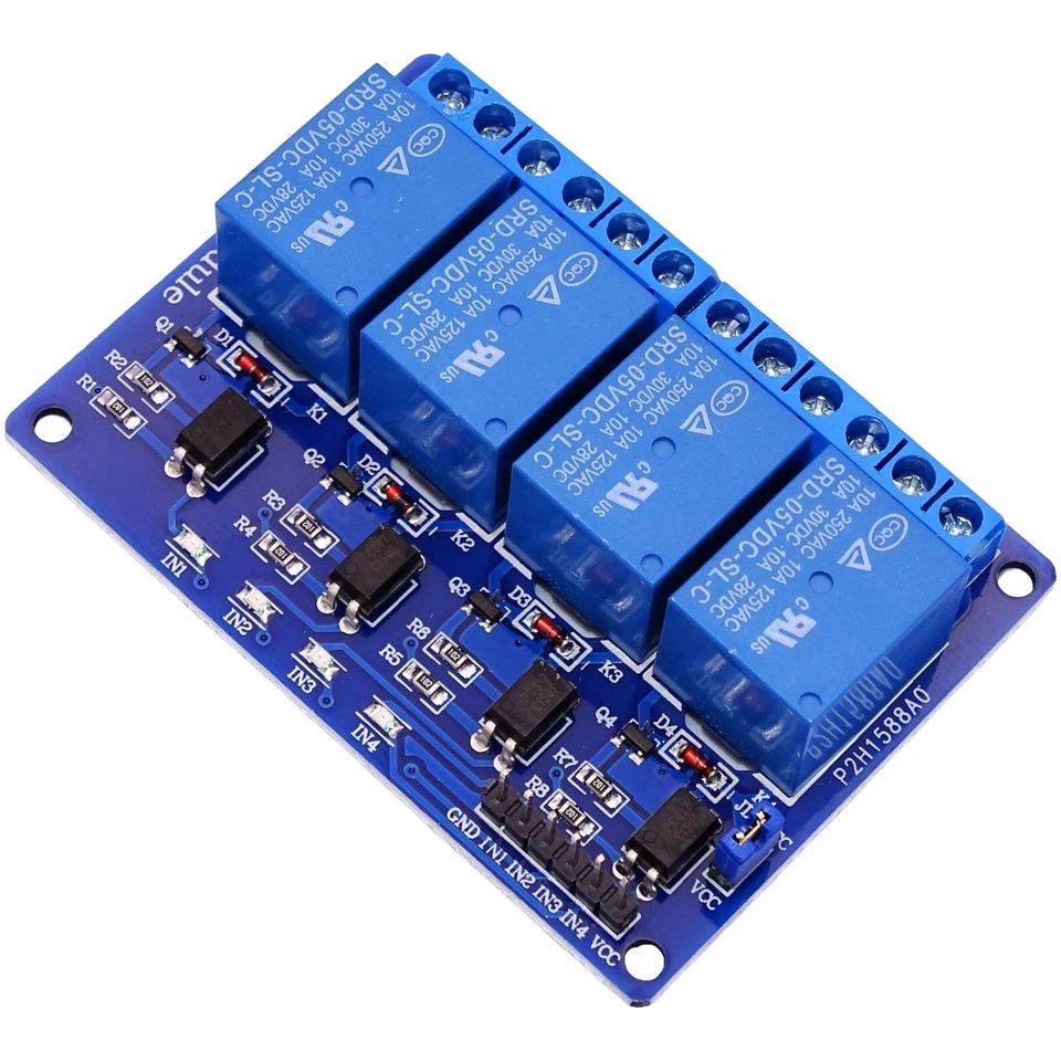4-Kanal Relais 5V/230V Optokoppler Modul Channel Relay für Arduino Raspberry Pi - Bild 2 von 3