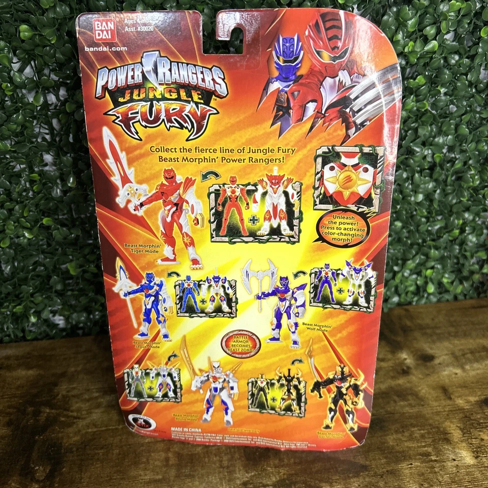 Power Rangers Jungle Fury 6" Beast Morphin Rhino Factory Sealed New 2008 - Image 4 of 4