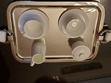 Tray Isabena Nickel finish w/cups with their plates, sugar bowl, cream cup, di