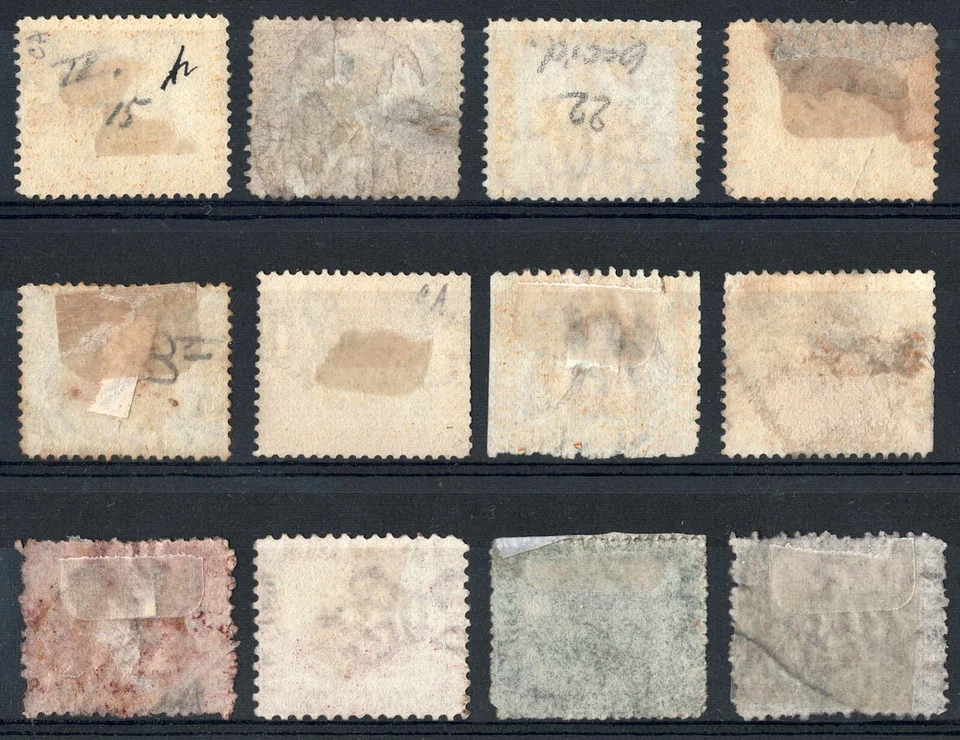 Западная Австралия 1857–1902 гг., лот из 12 использованных марок, лебедь, классика - Изображение 2 из 2