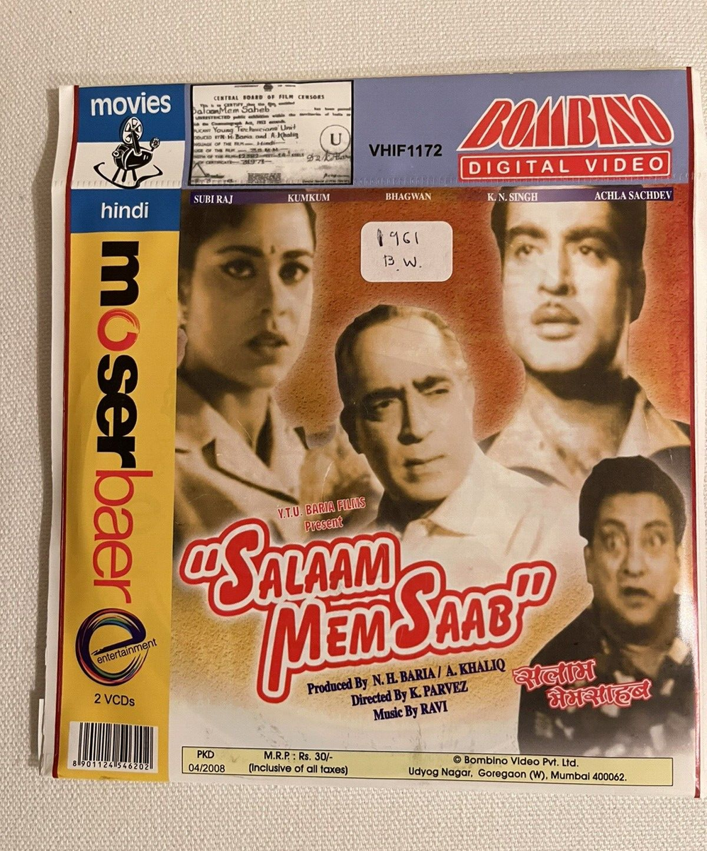 Salaam Memsaab 1961 VCD B W Bollywood Hindi Movie Subiraj/ Kumkum - Main Image