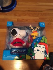 A Charlie Brown Christmas SANTA SNOOPY w/Santa Suit Bell & Woodstock! New In Box