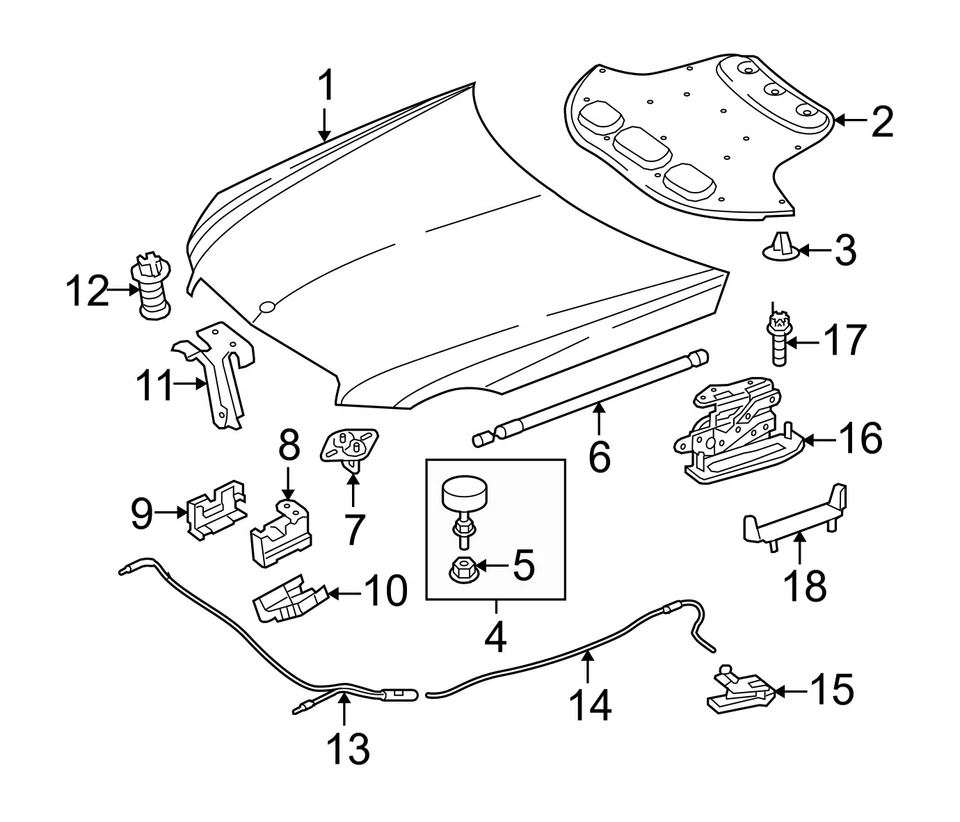 Captura de seguridad superior del capó del motor para Mercedes C350 E550 GLE400 Maybach SL550 Foto 2 de 2