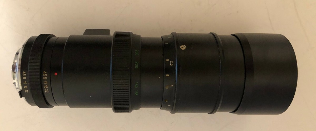 Asanuma Auto Zoom Lens f=80mm - 250mm 1: 4.5 w/ Case and Mount SN