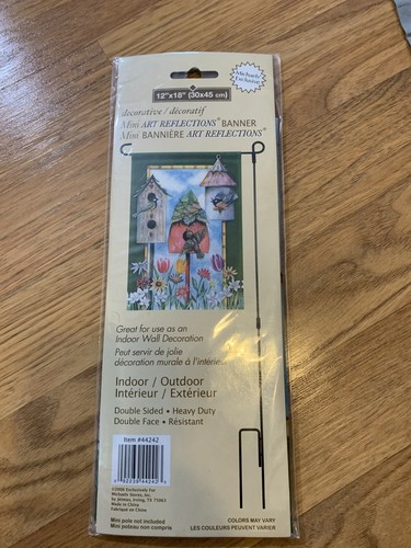 Bird & Bird Houses Garden Flag 12".5 X 18" Garden Flag NEW NIP - Picture 2 of 2