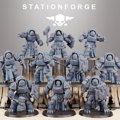 Socratis Melee Unit - Set of 10 |  Wargame Proxy | Sci-Fi | Cyberpunk