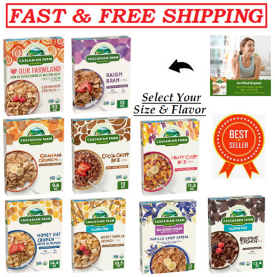 Cascadian Farm Organic Graham Crunch Cereal,(Select Flavor & Size)