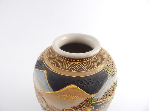 Antiquités Oriental Pot Satsuma Antique Commencements 1900 Antique Oriental Vase - Photo 2 sur 8