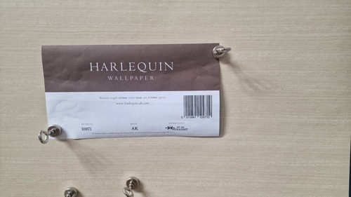 Harlequin Vinyl Wallpaper Textured Cream Beige Subtle Stripe Washable 10971 - Picture 4 of 5