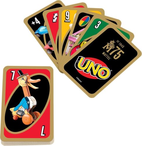 NEW Mattel - UNO Mattel 75th Anniversary Edition Card Game - Picture 3 of 4