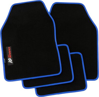 Petex Carbon Car Carpet Universal 4 Piece Blue