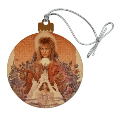 Labyrinth Movie Art Goblin King Jareth  Wood Christmas Tree Ornament