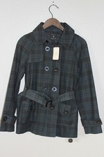 Forever Twentyone Nwt Womens Plaid Belted Pea Coat Size Small Juniors