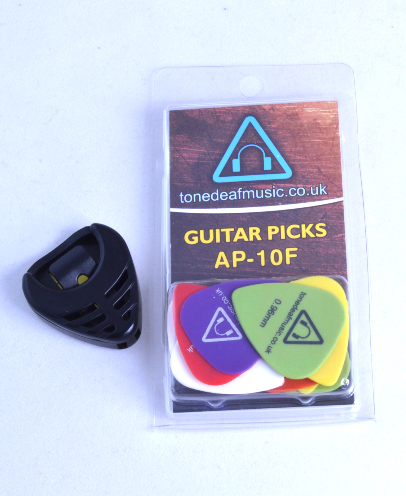 10 x GUITAR PICKS & PLECTRUMS HOLDER acoustic bass electric plectrum
