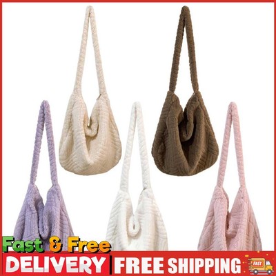 Damen Pelz Schultertasche Große Kapazität Flauschige Achsel Tasche Niedlich Slouchy Reisetasche
