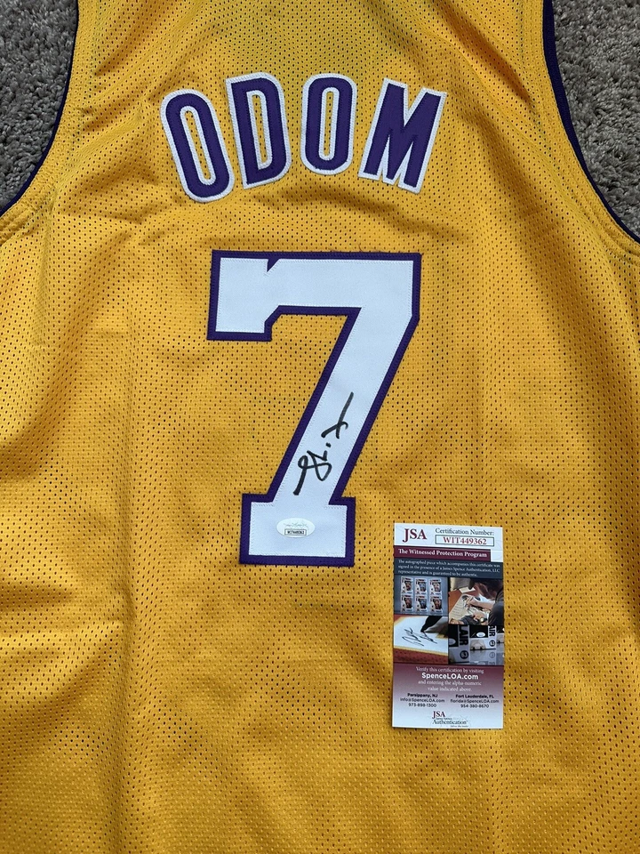 Camiseta autografiada/firmada de Lamar Odom de Los Angeles Lakers  Foto 2 de 3