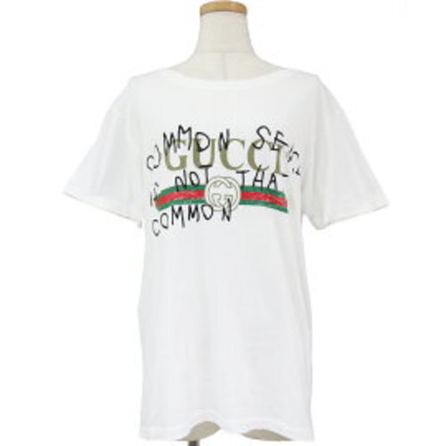 GUCCI Coco Capitán White Cotton Short Sleeve T-Shirt for Men 492347