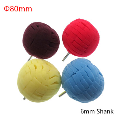 80mm Foam Polish Buffing Polishing Cone Sponge Pad Set Tool For Car Wheel Corner
