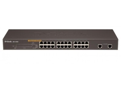 D-Link Switch 24 Port 10/100 2 Gigabit uplink ports unmanaged Metal DES-1026G