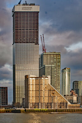Foto 12x8 Canary Wharf : Landmark Pinnacle Gebäude im Bau Ar c2019