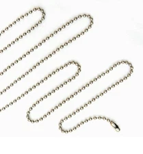 WHOLESALE LOT 100 BALL CHAIN 2.4mm 30" 76CM 30 Inch Long Nickel Plated 