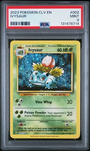 2023 POKEMON CLASSIC VENUSAUR & LUGIA EX DECK #002 IVYSAUR PSA 9